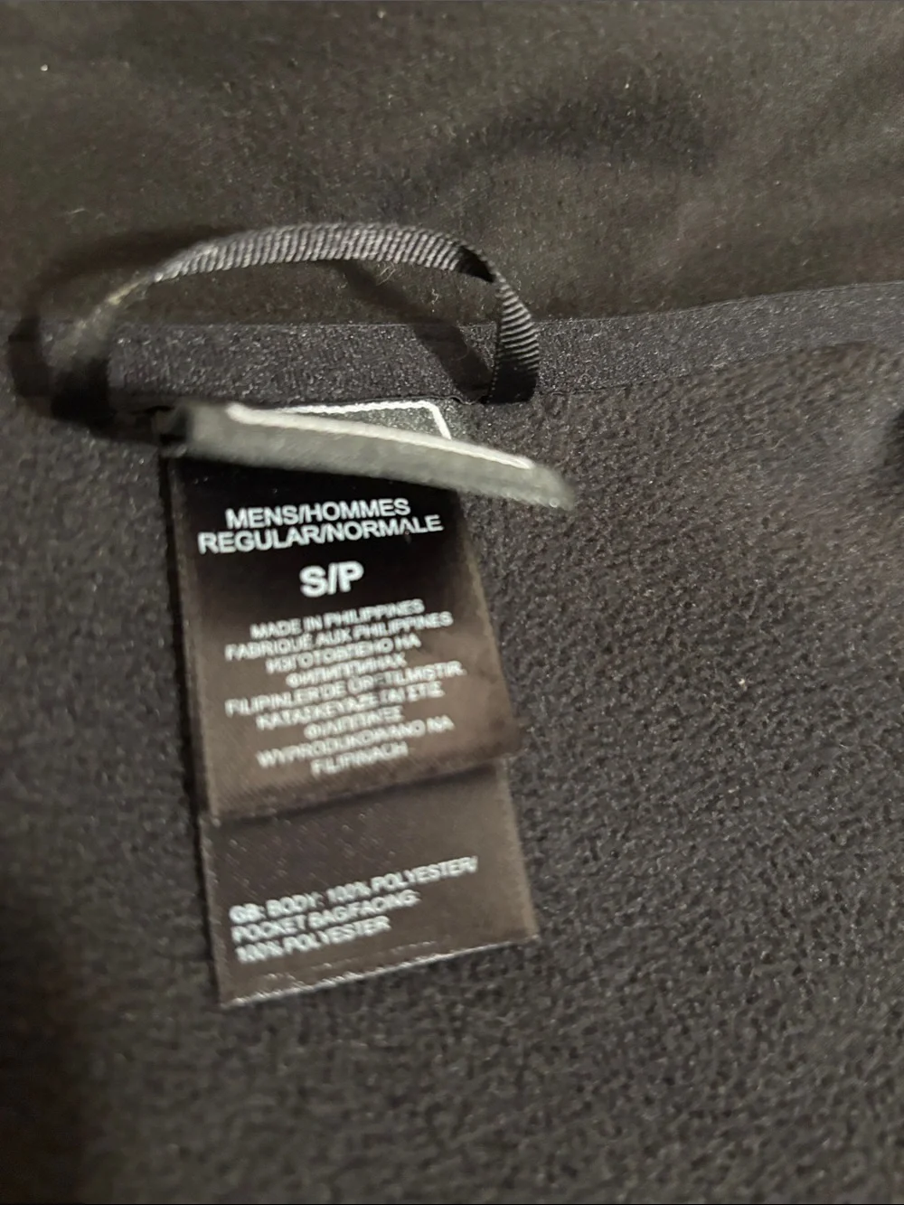 The North Face Men’s Black Full-Zip Fleece Jacket with High Collar